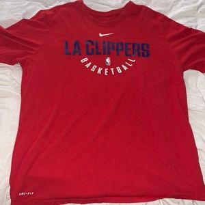 Red Nike LA Clippers Tee